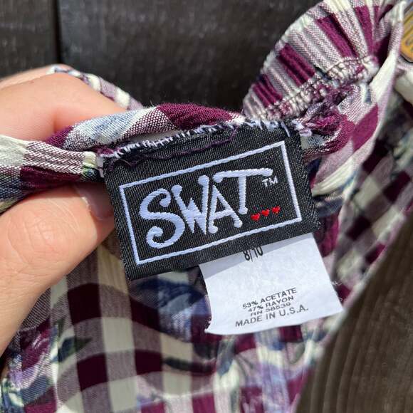 Vintage 80s SWAT Floral Midi Skirt - Picture 3 of 6